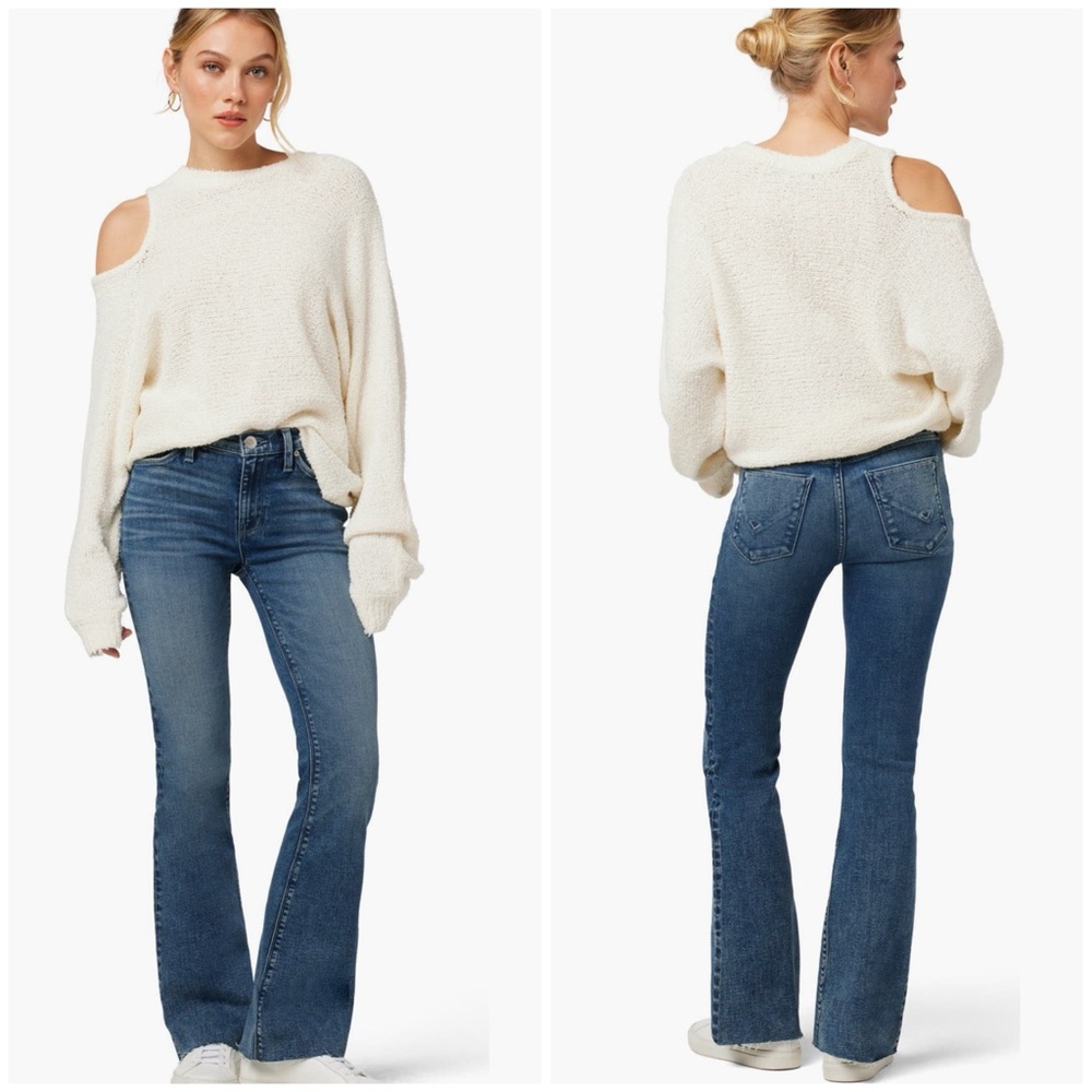 Hudson Jeans Nico Raw Hem Mid Rise Bootcut Jeans